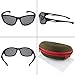 Siren Mens Polarized Unbreakable Sunglasses - Grey Lens Black Frame