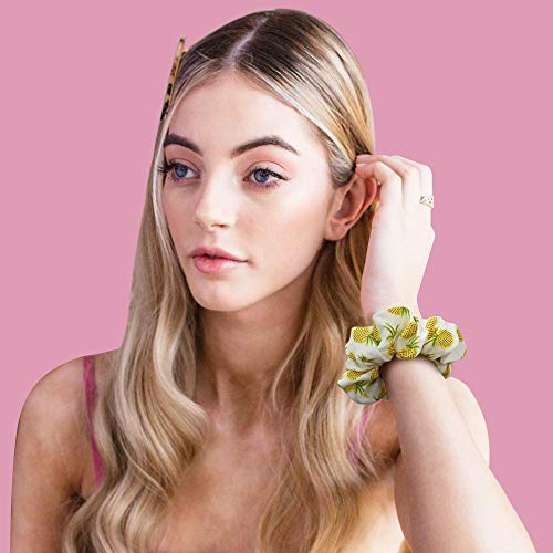 Scrunchies for Hair, 12 Pack Hair Elastics Scrunchies, Cute Pineapple Hair Ties, Hair Bands with Leopard Pattern, Polka Dot Scrunchies with Ribbon, Great Gift for Women or Girls - Thumbnail 6