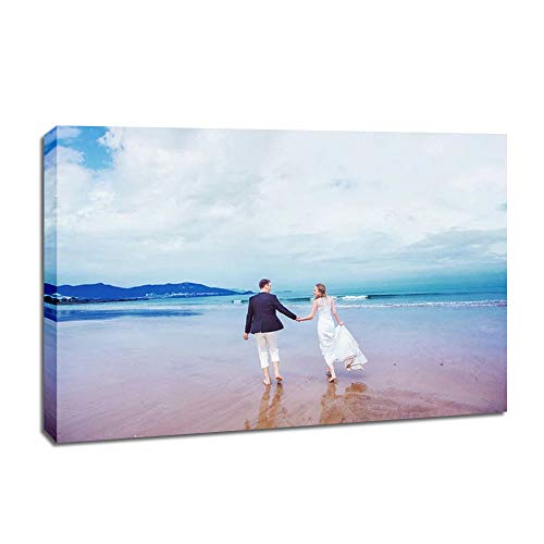 DVQ ART Custom Canvas Wall Art Personalized Photo Gifts Custom Prints Photo Wall Decorations for Bedroom Home Ready to Hang 12"x18"