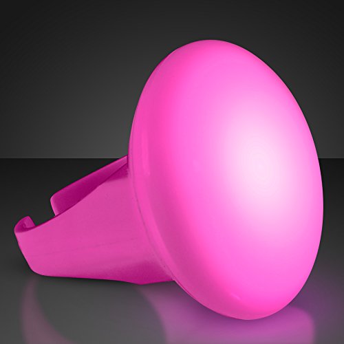Light Up Pink Glowing LED Ring (Set of 12)