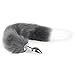 Utimi Anal Butt Plug Stainless Steel Anal Stopper Smooth Anus Toy with Faux Fox Tail
