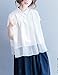 Yesno Q36 Women Lovely Crop Tops Blouse Shirt 100% Cotton Casual Loose Fit 'A' Skirt