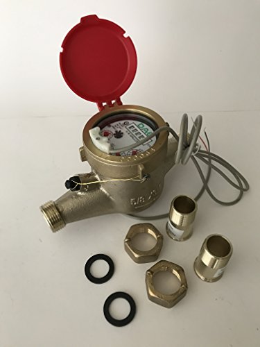 DAE MJ-75R Lead Free Potable Water Meter, 3/4" NPT Couplings, Pulse Output, Gallon