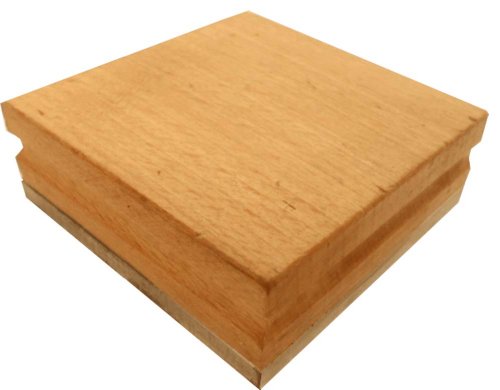 Bench Wizard Steel And Wood Bench Block 3" X 3" X 1", For Jeweler's And Crafters