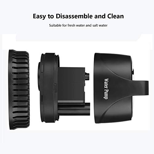 MQ 400 GPH Submersible Water Pump with Handle (25W), Ultra Quiet Pump with 6.9 ft High Lift, Fountain Pump with 3 Nozzles for Fish Tank, Pond, Aquarium, Hydroponics - Thumbnail 7