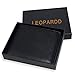 Leopardd Men's Bifold Wallet - Best RFID Blocking Genuine Leather Wallet/Credit Card Holder for Men