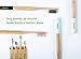 Bamboo Toothbrush-Fcysy Organic Natural Biodegradable Bamboo Charcoal Toothbrush with Soft BPA-Free Germany Imported Spiral Nylon Bristles, Unique Color Combination Travel Toothbrush Set-4 PACK