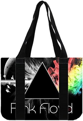Emana custom womens Pink Floyd Tote Bag Canvas Shopping bag shoulder handbags Canvas Tote Bag Shoulder Bag (Two Sides) Size: 14.4" x 10.4" x 4.3"