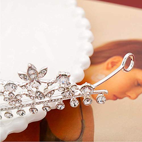 Tgirls Bridal Wedding Crowns and Tiaras Bride Princess Rhinestone Headband Jewelry for Women and Girls (Silver)