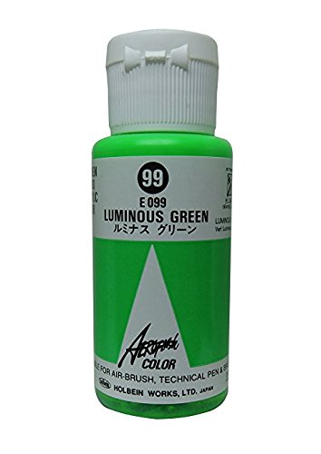 Aeroflash Color (Luminous Green E-099) 1 Bottle of 35ml From Holbein Japan