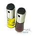 [FREE BONUS] Gourmet Brushed Stainless Steel Adjustable Ceramic Salt and Pepper Mill Grinder Set – Salt and Pepper Shakers Set - FREE High Grade Stainless Steel Oil and Vinegar Cruet Sprayer Set