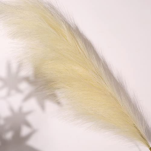 Faux Pampas Grass Decor, Tall Pampas Grass Decor, Pompous Grass Floor Vase Filler, Bundle of 3, 43\