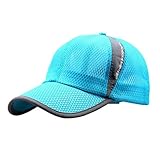 Voberry Men and Women Snapback Baseball Cap Outdoor Sports Mesh Hat (sky blue)