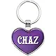 Graphics and More Metal Keychain Key Chain Ring Purple I Love Heart Names Male C Cayd - Chris
