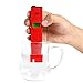 CoZroom Pocket Size pH Meter with ATC and Backlit LCD, 0.05pH High Accuracy, 0-14 pH Measurement Range, 0.01 Resolution Handheld, Measure Household Drinking Water(Red)