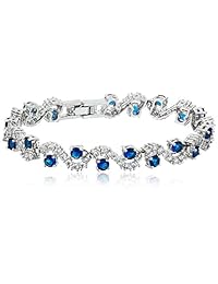 Crystalline Azuria Jewelry Sets for Women - Premium Wedding Jewelry Sets - Bridal Jewelry Set with Necklace and Earring for Bride - Cubic Zirconia Bridesmaid Jewelry - Fashion Prom Costume Jewelry