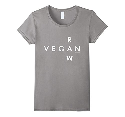 Women's Raw Vegan T-Shirt Small Slate