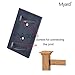 PNP111902 10PCs Myard Black Anti-UV Solid Deck Railing Connectors for 2x4 (Actual 1.5x3.5) Inches Stair Wood Handrail, Sturdy Nylon with 304 Stainless Steel Coating Hardness 12.9 Screws for Wood Post