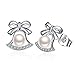Earrings, J.Rosée Simulated Pearl Earrings, with 925 Sterling Silver and 3A Cubic Zirconia, 0.37in0.35in, Graduation Gifts
