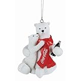Kurt Adler 3-inch Resin Coca-Cola Polar Bear Ornament