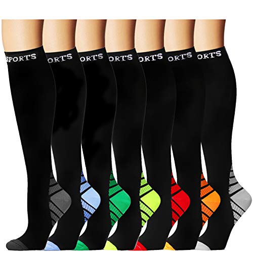 Bluemaple Compression Socks (3 Or 7 Pairs) – Perfect For Running, Travel, Maternity & Everyday Comfort – Men & Women