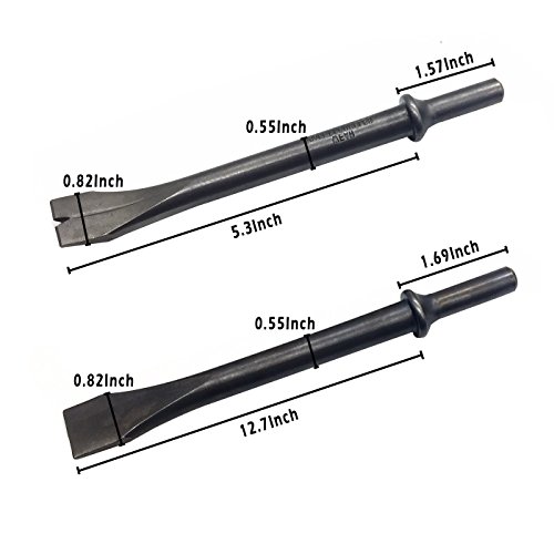 GreatBba 9 Piece Pneumatic Chisel Air Hammer Punch Chipping Bits Set