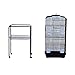 PawHut 63″ Metal Indoor Bird Cage Starter Kit with Detachable Rolling Stand, Storage Basket, and Accessories, Blackthumb 3
