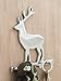 Decorative Deer Wall Mount Key Holder by Comfify | Hand-Cast Aluminum Metal Key Rack and Key Hanger | 3 Key Hooks, Polished Finish (Deer AL-1507-07)