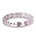 Psiroy 925 Sterling Silver Plated Created White Topaz Filled Eternity Stacking Ring Band Size 7