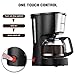 Drip Coffee Maker, Godmorn Filter Coffee Machine One Touch, 5-Cup Coffee Maker, Keep Warm for 40Mins, Anti-Drip Design, Removable Filter and Funnel, Space Compact for Coffee Lover