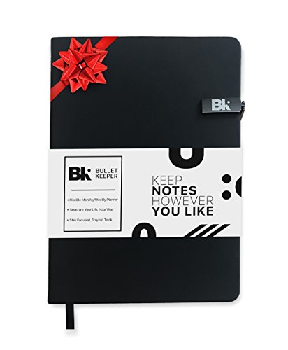 Best Undated Daily Weekly & Monthly Planner with Flexible Structure. A5 Compact Size Black Hardcover Notebook (5.8 x 8.5 in) Premium Design Bullet Journal. Smooth Black Leather Personal Organizer