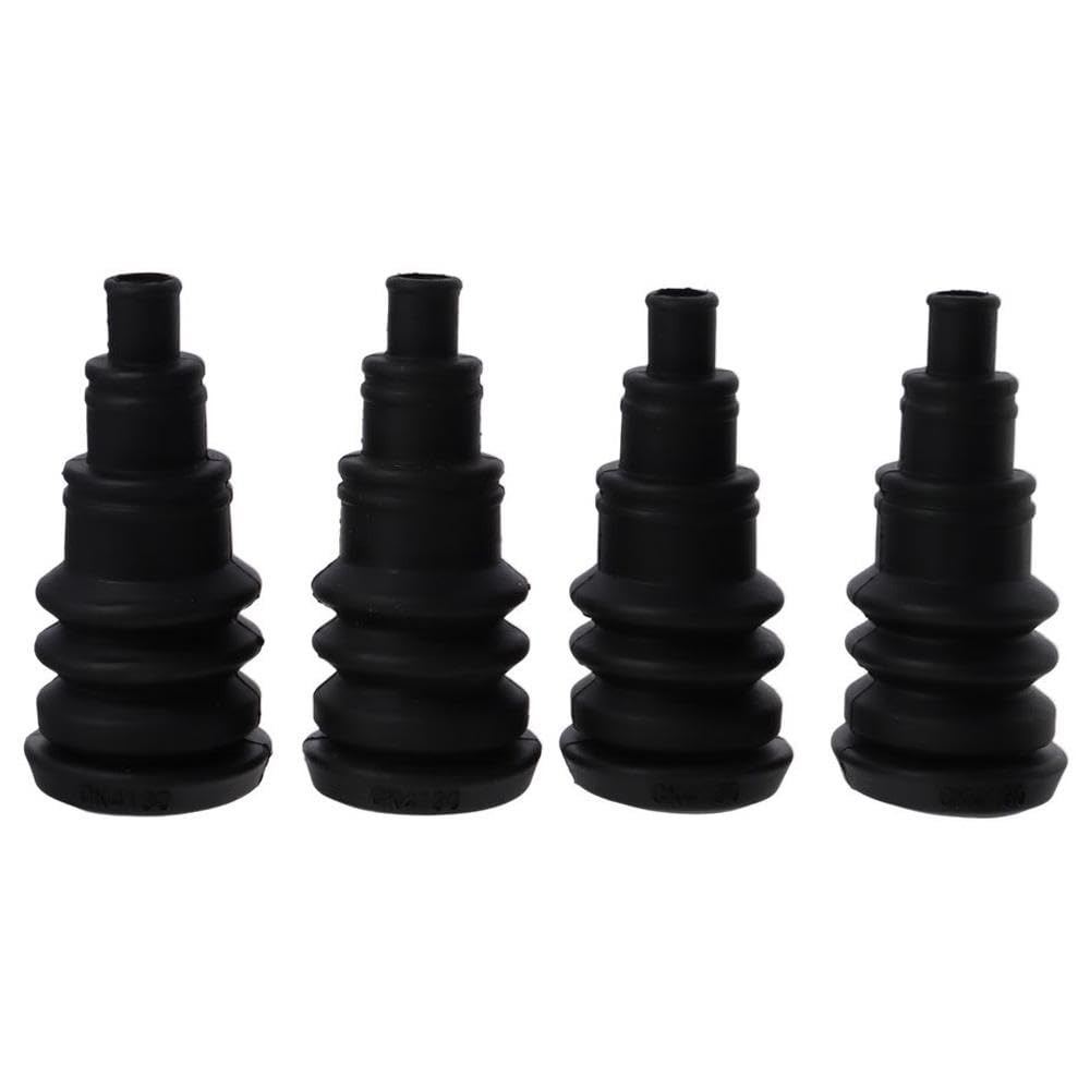 YYlingx 4Pcs Black Rubber Grommets 3/8 to 1 Inch Diameter Wire Bundle Boots,Universal Firewall Boot,Wires Coil for Cables