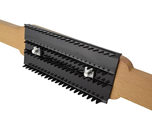 15" Serrated Buff Rake Tool with Wooden Handle for Compound Cleaning Jewelry Polishing Buffs