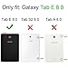 UUcovers T377 Tablet Case for Samsung Galaxy Tab E 8.0 Inch 2016 Model (SM-T377A/T377V/T377P/T375/T378) PU Leather Folio Stand Wallet Soft TPU Back Shockproof Cover with Card Pocket, Pear Flower Blue