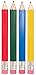 Giant Pencil - 4 Pack Really Big Pencil - Blue, Green, Yellow and Red