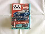 1972 Ford Mustang Mach 1 Medium Blue Poly with Silver Stripes Vintage Muscle Limited Edition to 3,984 Pieces Worldwide 1/64 Diecast Model Car by Autoworld 64192/ AWSP016 A
