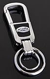 TSD Car Key chain Zinc alloy Handmade Leather Double Ring Keychain For Ford