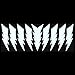 LiteMark Reflective White 4 Inch Lightning Sticker Decals for Helmets, Bicycles, Strollers, Wheelchairs and More - Pack of 9