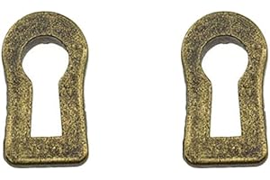 Hao Pro 20.4mm Diameter Keyhole Covers Authentic Antique Style Extra Protection Well Machined No Burrs Durable Finish Quality Alloy Brown 2 Pieces for Vintage Retro Dressers Drawers Closets Door