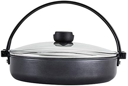和風鍋すき焼き鍋鍋 強化ガラス蓋付きアルミ合金調理鍋 焦げ付き防止コーティング 人気の定番 シチュー しゃぶしゃぶ用