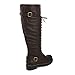 Buckled Combat Lace Up Lug Sole Knee High Vegan Leather Punk Boots
