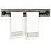 MyGift Realistic Metal Pipe Bathroom Towel Bar with Rustic Torched Solid Wood Wall Mount Industrial Bathroom Fixtures Hanging Towel Rack