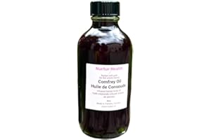 Comfrey Herbal Oil - Comfrey Leaf Infused Oil, Symphytum officinale, Body Oil, Massage Oil, Dry, Cracked Skin, Natural Moistu