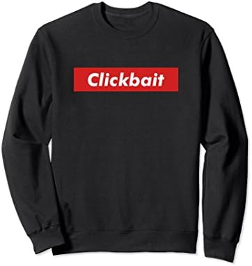 Unisex Clickbait Novelty Graphic Trendy Sweater 2XL Black