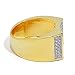 TOPGRILLZ 18K Gold Plated CZ Iced out Simulated Diamond Hip Hop Bling Punky Ring for Men