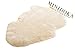 XL Australian Lambskin Baby Rug, Cornsilk Cream Color, 100% Natural, 37+ inches Long, Premium Quality, Plush Silky Soft Wool, by Minidoka Sheepskin
