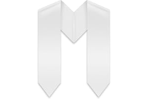 Juinte Graduation Stole Sash Class of 2025 Preschool Kindergarten Plain Sash for Kids Unisex Personalized White Stole