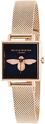 Olivia Burton Women's Bee Dial Ionic Plated Rose Gold Steel Watch