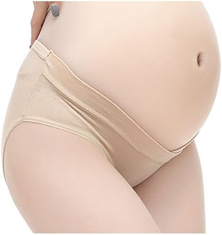Women's Under the Bump Maternity Panties Underwear Maternity Bikini Multi Pack Nude