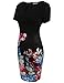 ACEVOG Women's Celebrity Elegant Chic Floral Office Work Business Party Prom Bodycon Dress